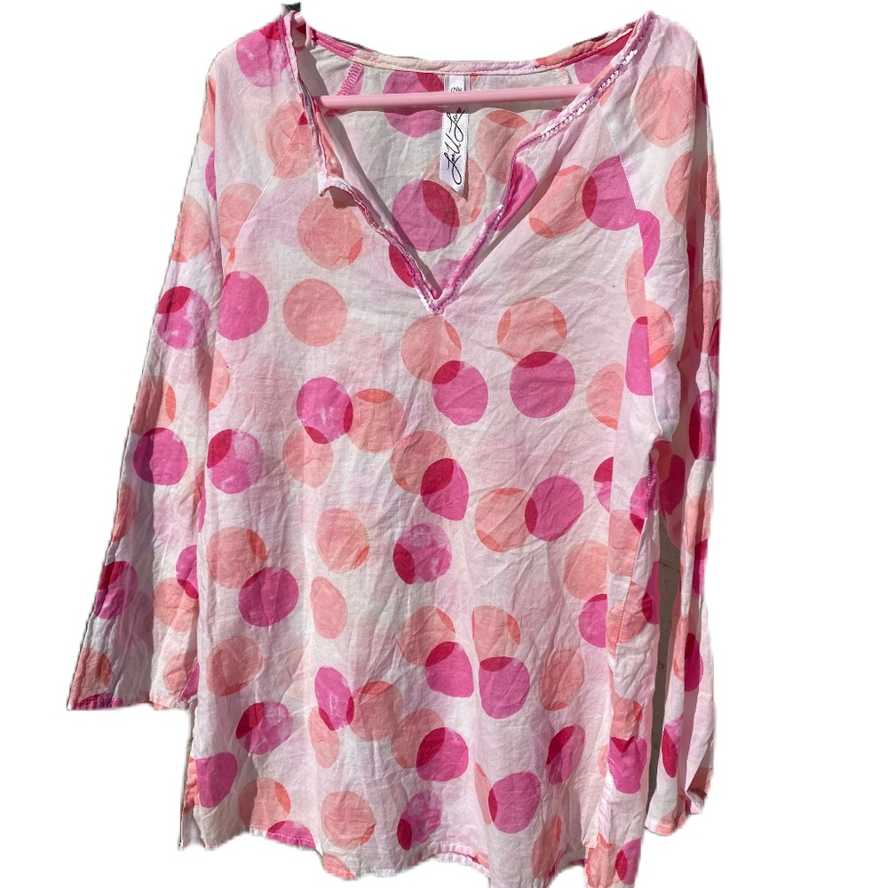 Love U Lots bathing suit cover up pink dots